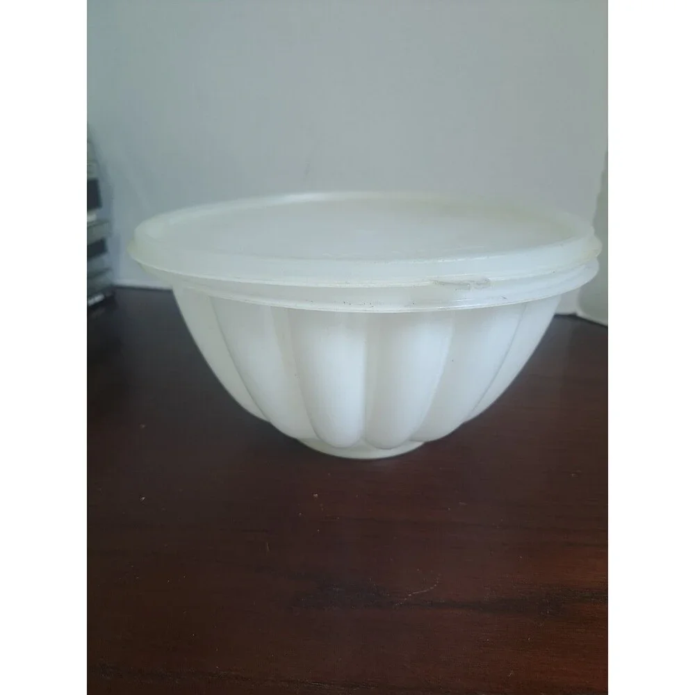 Vintage Tupperware White Jello Ice Mold